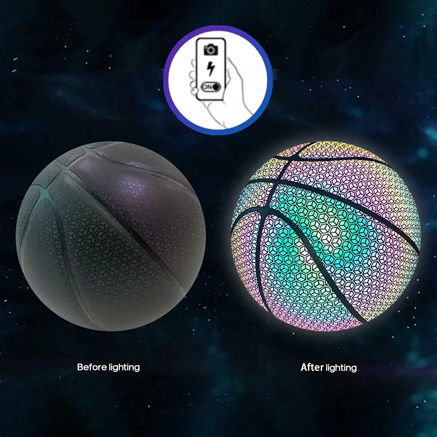 FUNKEMONS™ GLOW IN THE DARK REFLECTIVE BASKETBALL